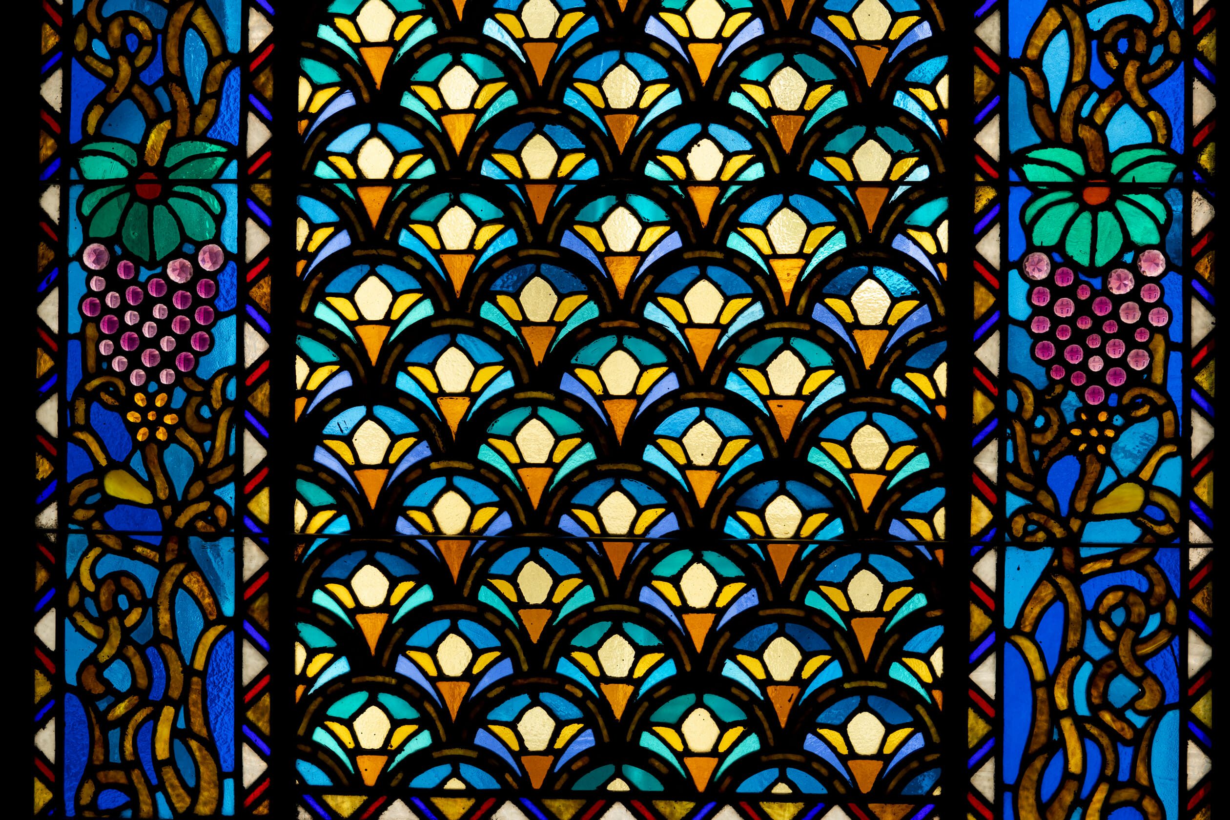 beautiful stained glass at b'nai jeshurun