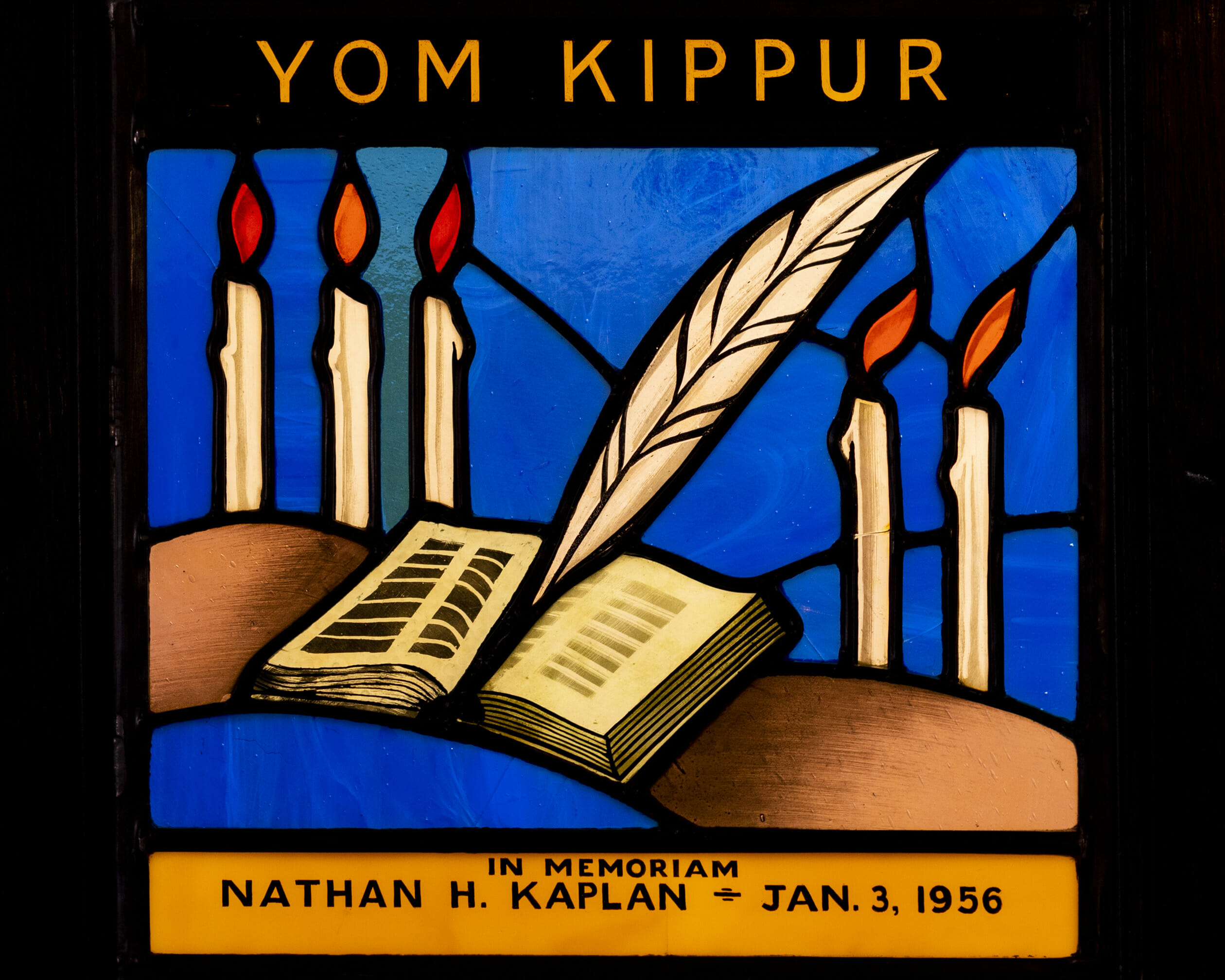 Yom Kippur stained glass window