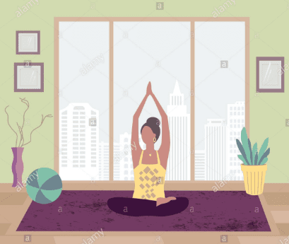 yoga cartoon